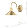 Hadano Wall Light Brass With Brass Shade - Image 2