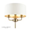 Sorrento 3lt Table Lamp Antique Brass With Ivory Shade - Image 3