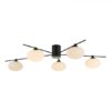 Jasper 5lt Semi Flush Matt Black Opal Glass - Image 2