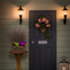 Georgian style wall light in cast iron and steel 0.58m in height - Image 2