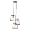 Tower 3 Light Cluster Pendant Black & Copper - Image 2