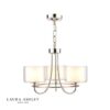 Southwell 3lt Chandelier Polished Nickel & Glass Shades - Image 2