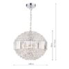Vienna 5lt Chandelier Crystal & Polished Chrome - Image 3