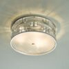 Seville 3 Light Flush Polished Chrome Crystal With Diffuser