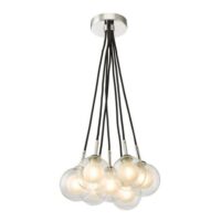 Elpis 7 Light Cluster Pendant Polished Chrome Frame Only