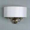 Laura Ashley Sorrento 2lt Wall Light Antique Brass With Ivory Shade