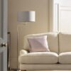 Marlowe Swing Arm Floor Lamp Polished Nickel With Shade