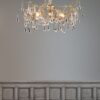 Willow 3lt Pendant Champagne & Clear Crystal